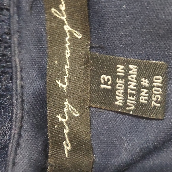 Sixty Triangles juniors Blue lace 2fer flowy dress Sz 13 - Picture 16 of 16